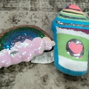 Set of 2 sequence justice flip pillow